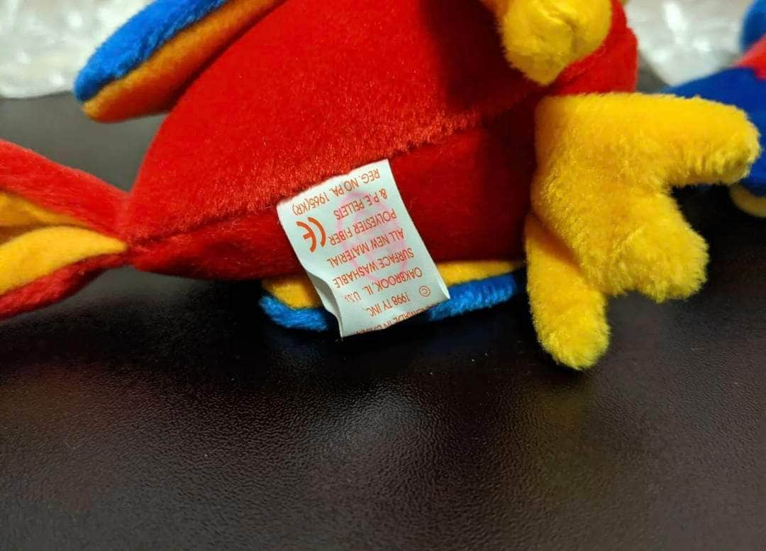 Ty Beanie Baby + Beanie Buddy lot - Jabber the parrot (Sold As Pair) - Vintage Beanies Canada