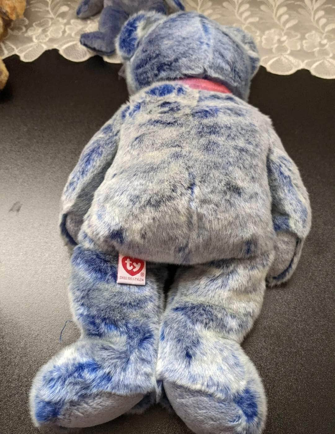 Ty Beanie Baby + Beanie Buddy Lot - Periwinkle the Bear (Sold As Pair) - Vintage Beanies Canada