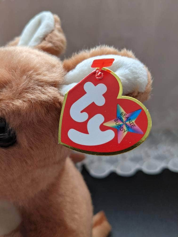 Ty Beanie Baby + Beanie Buddy Lot - Pouch The Kangaroo (Sold As Set) - Vintage Beanies Canada