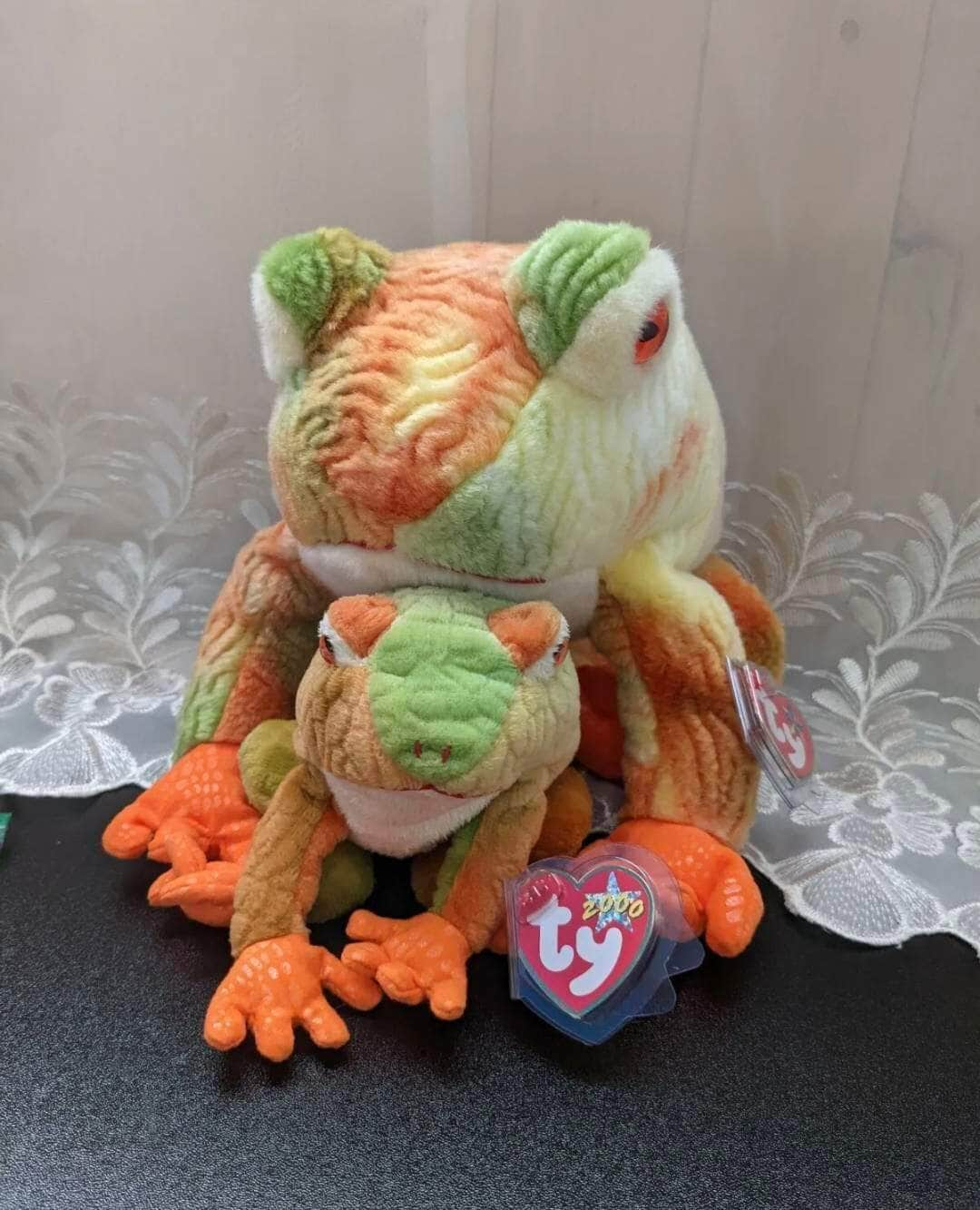 Ty Beanie Baby + Beanie Buddy lot - Prince The Frog (Sold As Pair) Near Mint Buddy - Vintage Beanies Canada