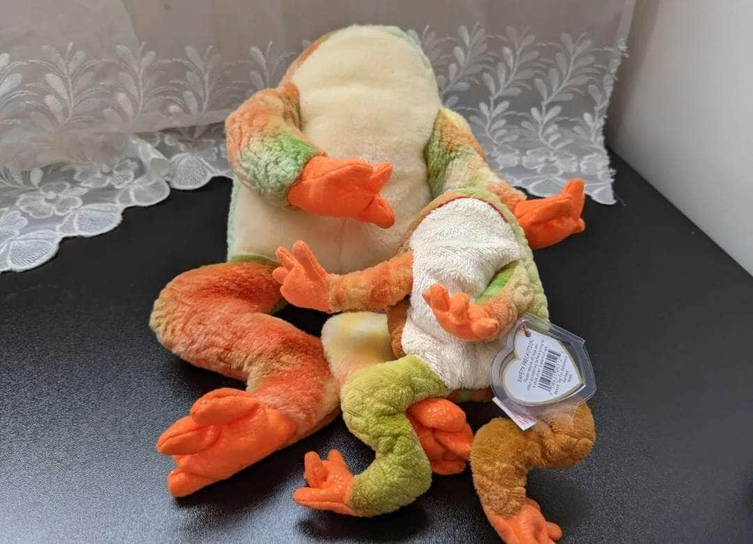 Ty Beanie Baby + Beanie Buddy lot - Prince The Frog (Sold As Pair) Near Mint Buddy - Vintage Beanies Canada