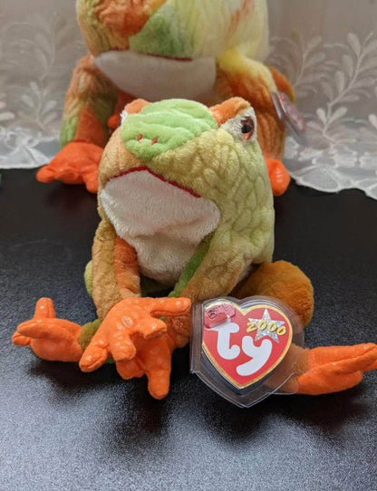 Ty Beanie Baby + Beanie Buddy lot - Prince The Frog (Sold As Pair) Near Mint Buddy - Vintage Beanies Canada