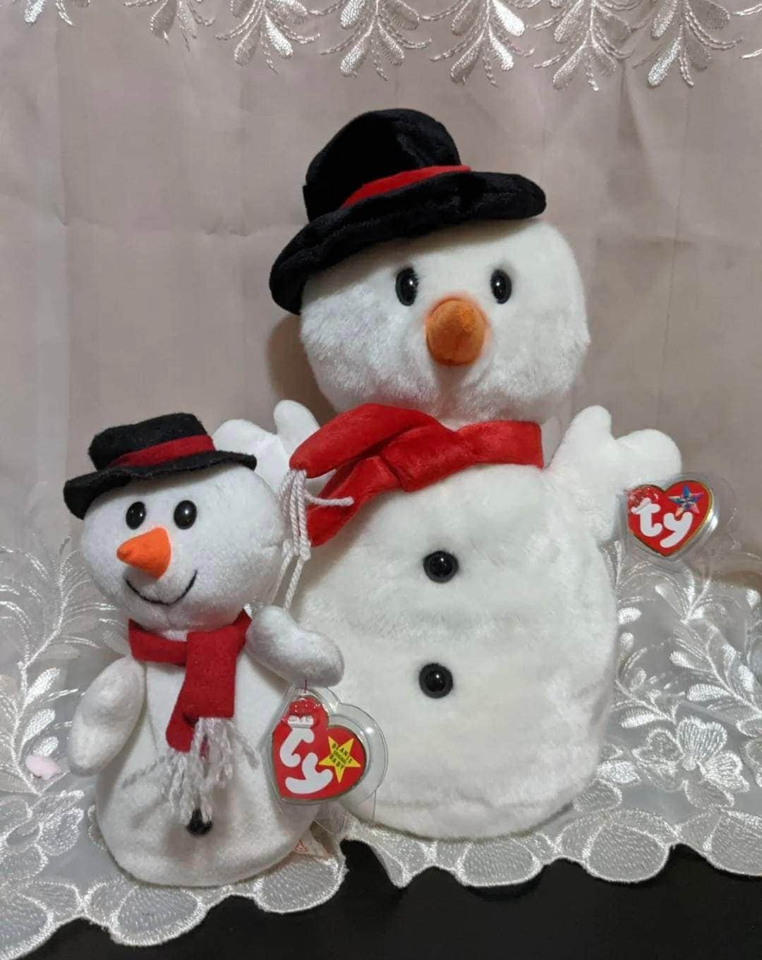 Ty Beanie Baby + Beanie Buddy Lot - Snowball The Snowman (Sold As Pair) - Vintage Beanies Canada