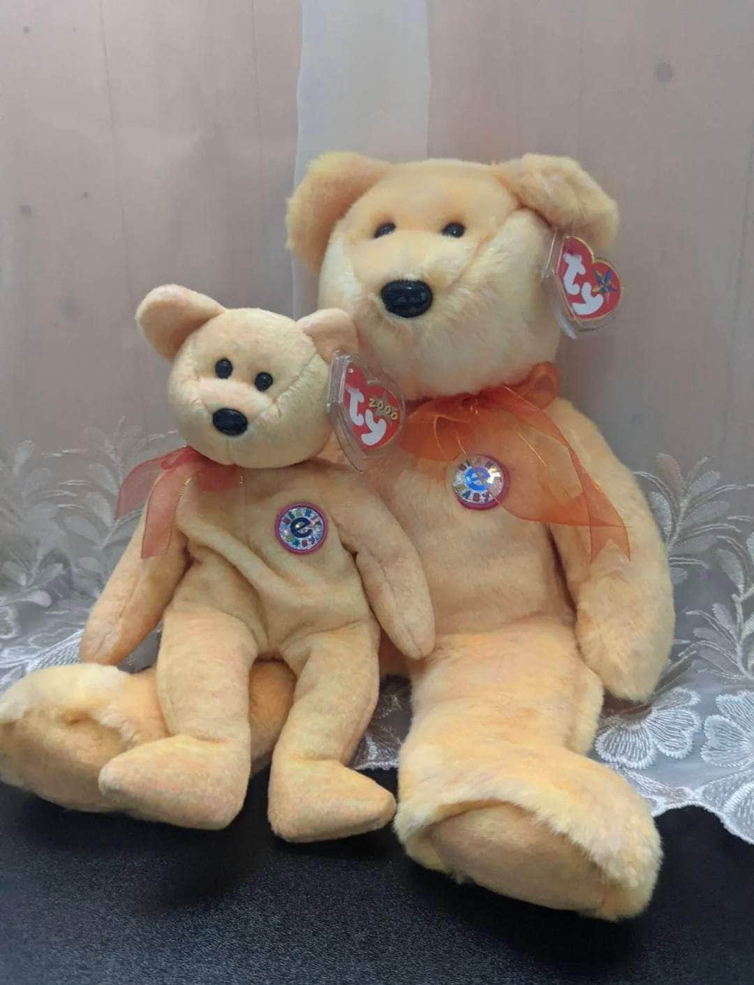 Ty Beanie Baby + Beanie Buddy - Sunny The Bear - Lot of E Bears - Near Mint (Sold As Pair) - Vintage Beanies Canada