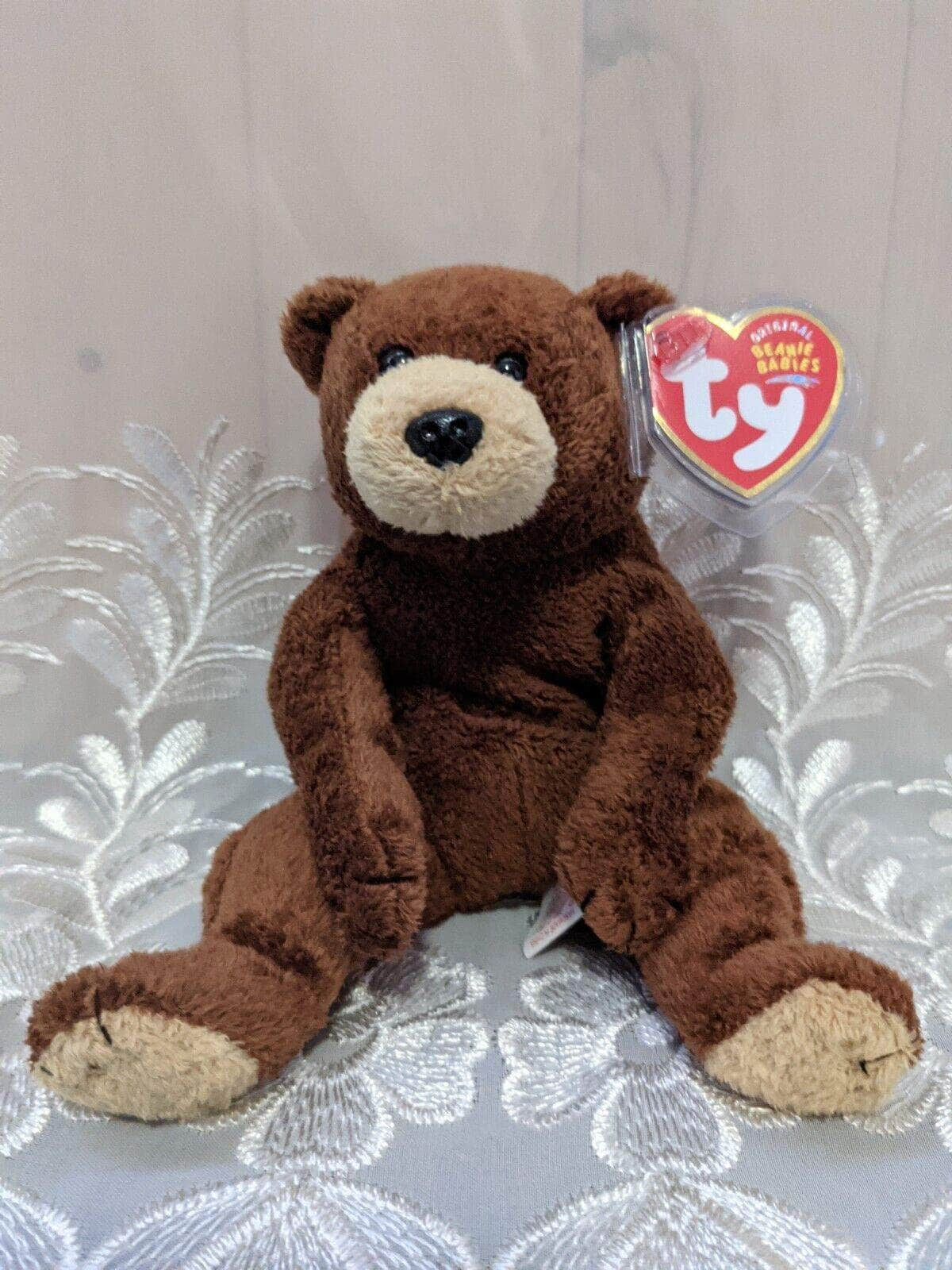 TY Beanie Baby - Bixby the brown Bear (8in) - Vintage Beanies Canada