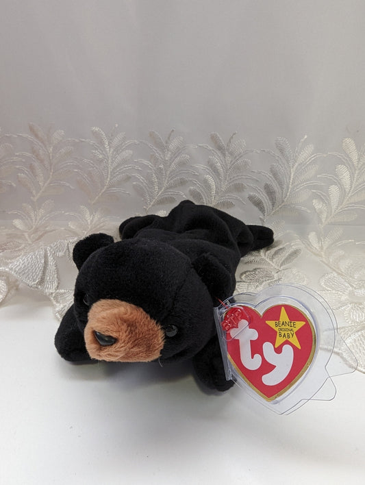 Ty Beanie Baby - Blackie The Black Bear (8in) - Vintage Beanies Canada