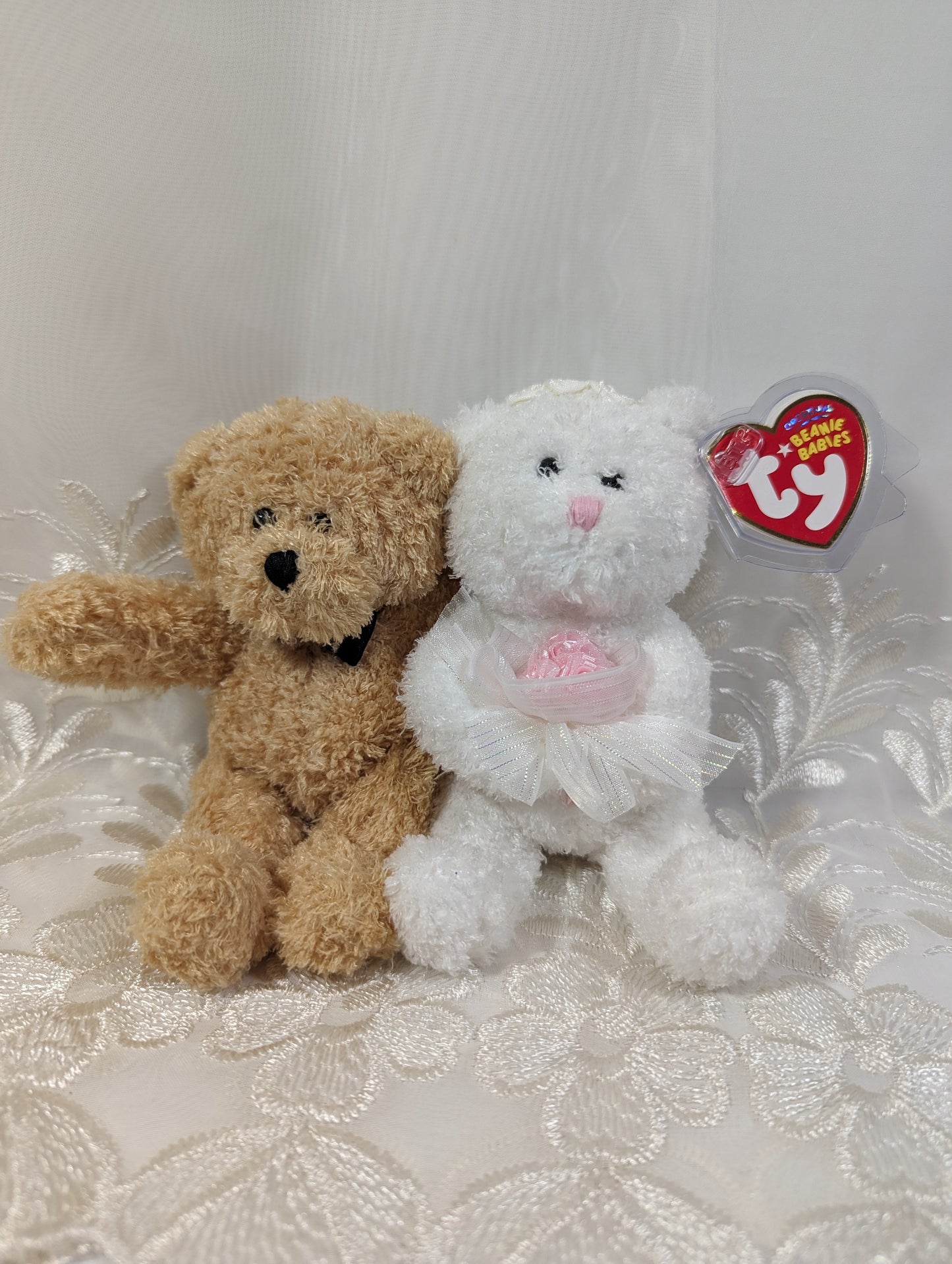 Ty Beanie Baby - Blissful the Wedding Bears (6.5 in) - Vintage Beanies Canada