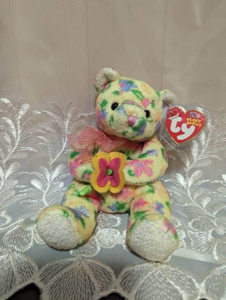 Ty Beanie Baby - Bloom The Yellow Flower Bear (6in) - Vintage Beanies Canada