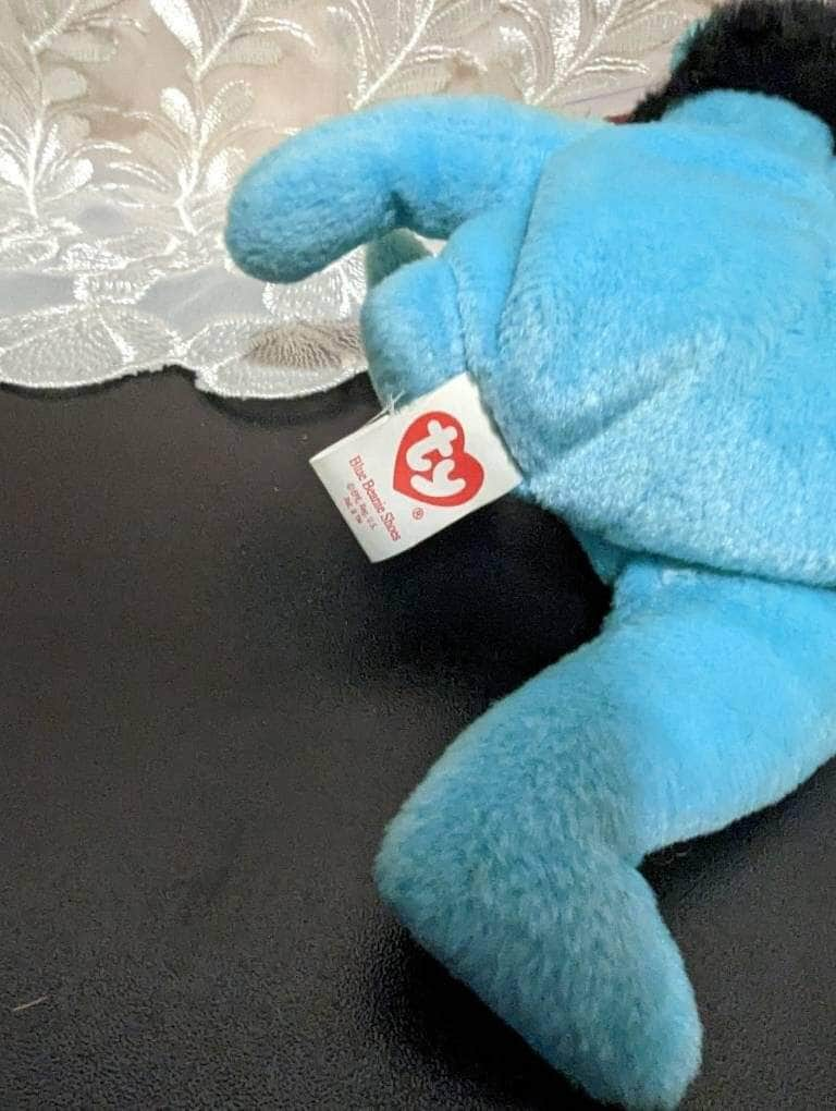 Ty Beanie Baby - Blue Beanie Shoes The Blue Elvis Presley Teddy Bear - Near Mint (9in) - Vintage Beanies Canada