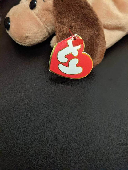 Ty Beanie Baby - Bones The Dog - Third Gen Hang Tag, First Gen Tush Tag * Very Rare * - Vintage Beanies Canada