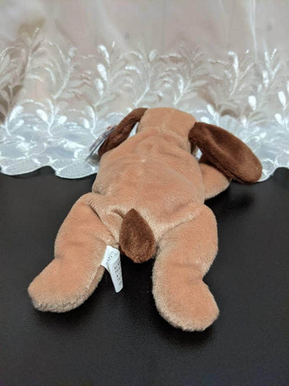 Ty Beanie Baby - Bones The Dog - Third Gen Hang Tag, First Gen Tush Tag * Very Rare * - Vintage Beanies Canada