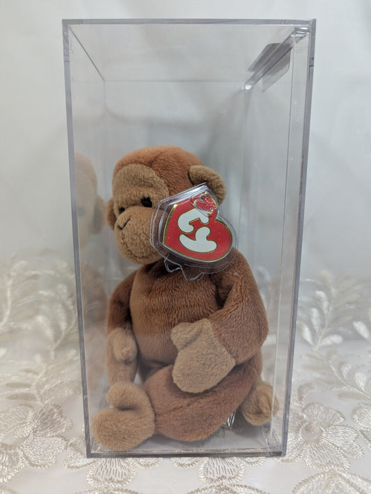 Ty Beanie Baby - Bongo The Monkey (8 in) AUTHENTICATED Third Gen, Tan Tail *Rare* - Vintage Beanies Canada