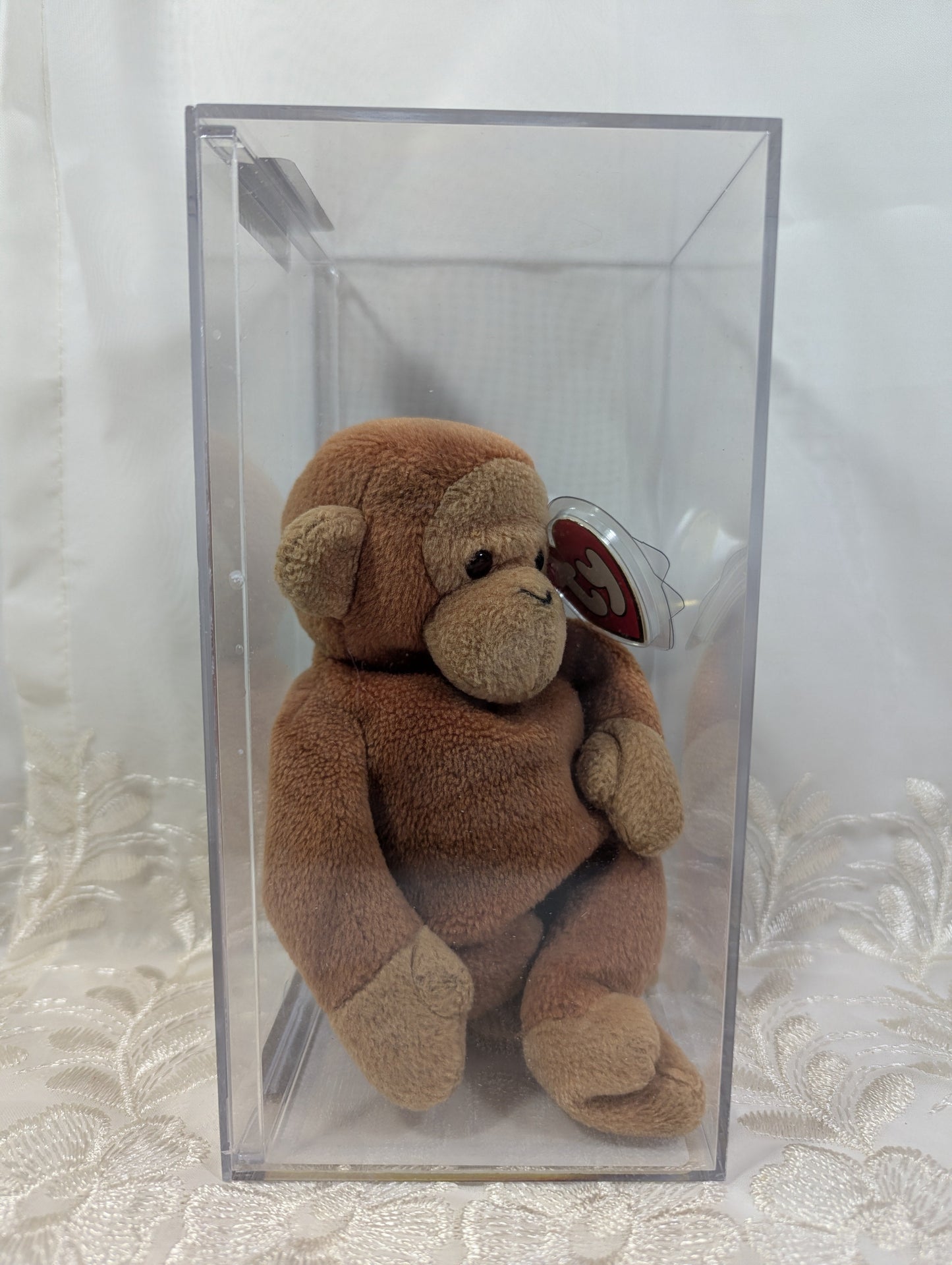 Ty Beanie Baby - Bongo The Monkey (8 in) AUTHENTICATED Third Gen, Tan Tail *Rare* - Vintage Beanies Canada