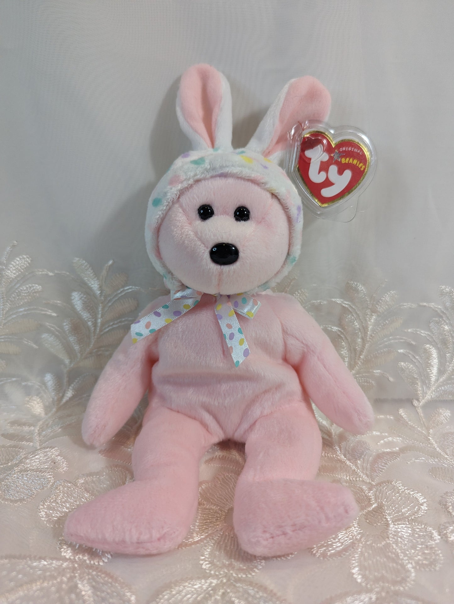 TY Beanie Baby - Bonnet the Bear (Harrods Version - UK Exclusive) (9 in) - Vintage Beanies Canada