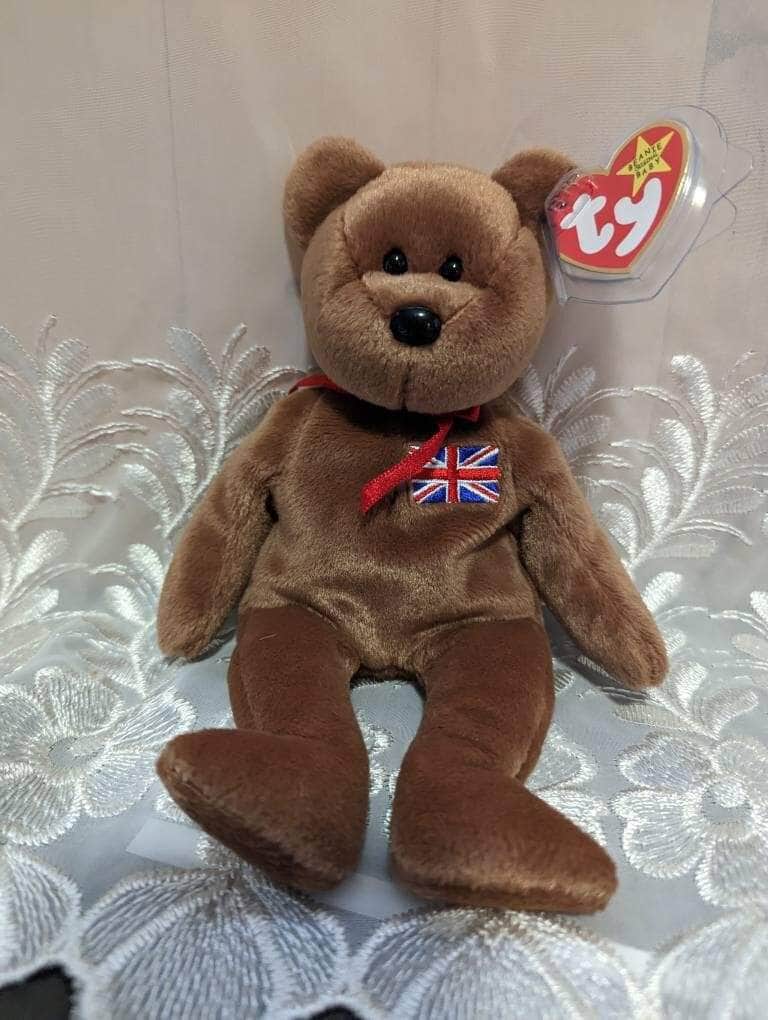 Ty Beanie Baby - Britannia The Brown British Bear (8.5in) - Vintage Beanies Canada
