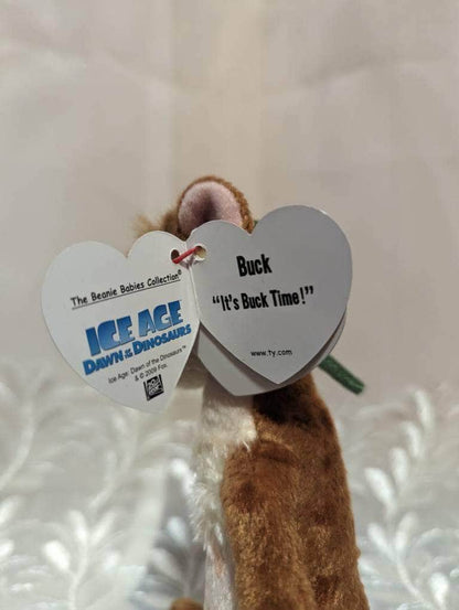 Ty Beanie Baby - Buck The One-eyed Weasel From Ice Age The Movie *Rare* (7in) - Vintage Beanies Canada