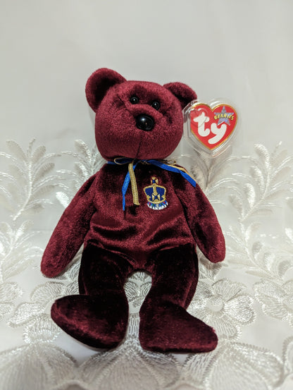 Ty Beanie Baby - Buckingham The Burgundy Bear (8.5in) - Vintage Beanies Canada