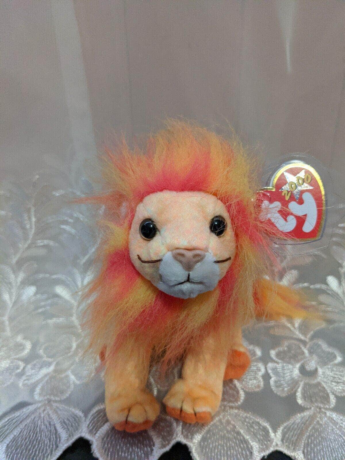 Ty Beanie Baby - Bushy The Lion (7in) - Vintage Beanies Canada