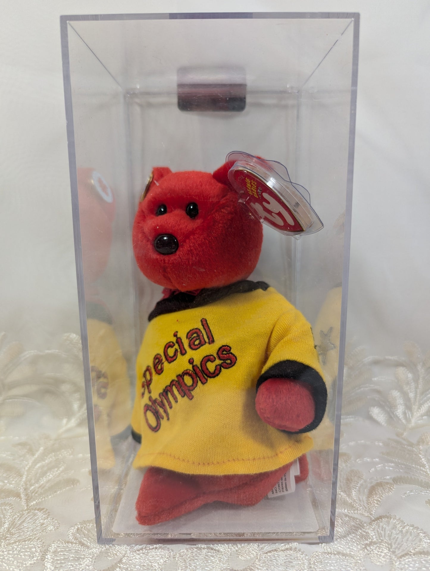 Ty Beanie Baby - Canada the I love Canada bear (8.5in) Special Olympics Bear - Gold Shirt Version - Vintage Beanies Canada