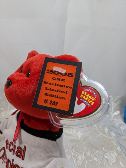 Ty Beanie Baby - Canada the I love Canada Bear With Special Olympics Jersey (8.5in) *Rare* Exclusive limited edition # 261 - Vintage Beanies Canada