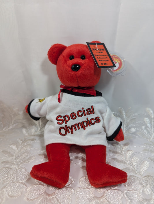 Ty Beanie Baby - Canada the I love Canada Bear With Special Olympics Jersey (8.5in) *Rare* Exclusive limited edition # 261 - Vintage Beanies Canada