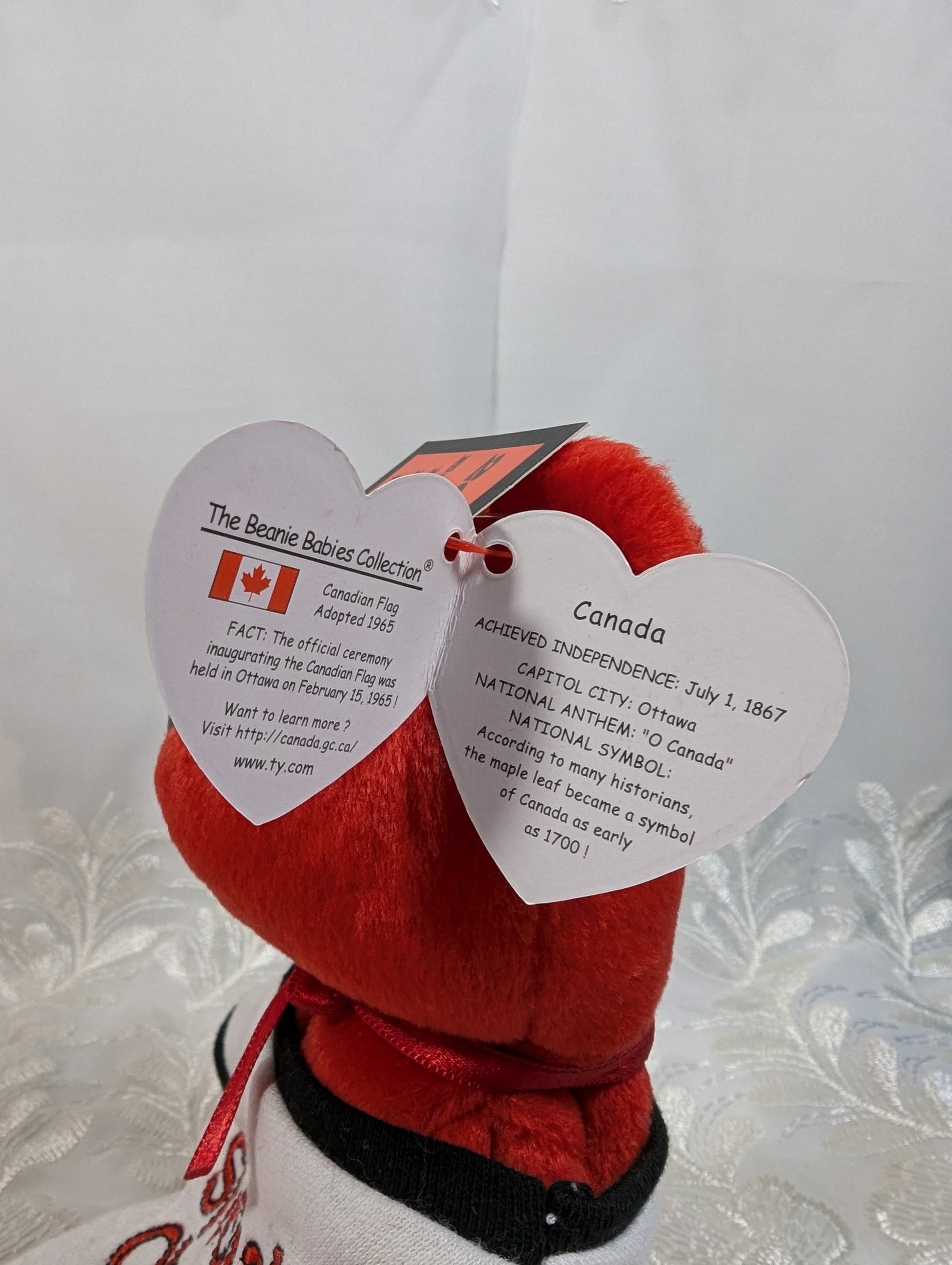 Ty Beanie Baby - Canada the I love Canada Bear With Special Olympics Jersey (8.5in) *Rare* Exclusive limited edition # 261 - Vintage Beanies Canada