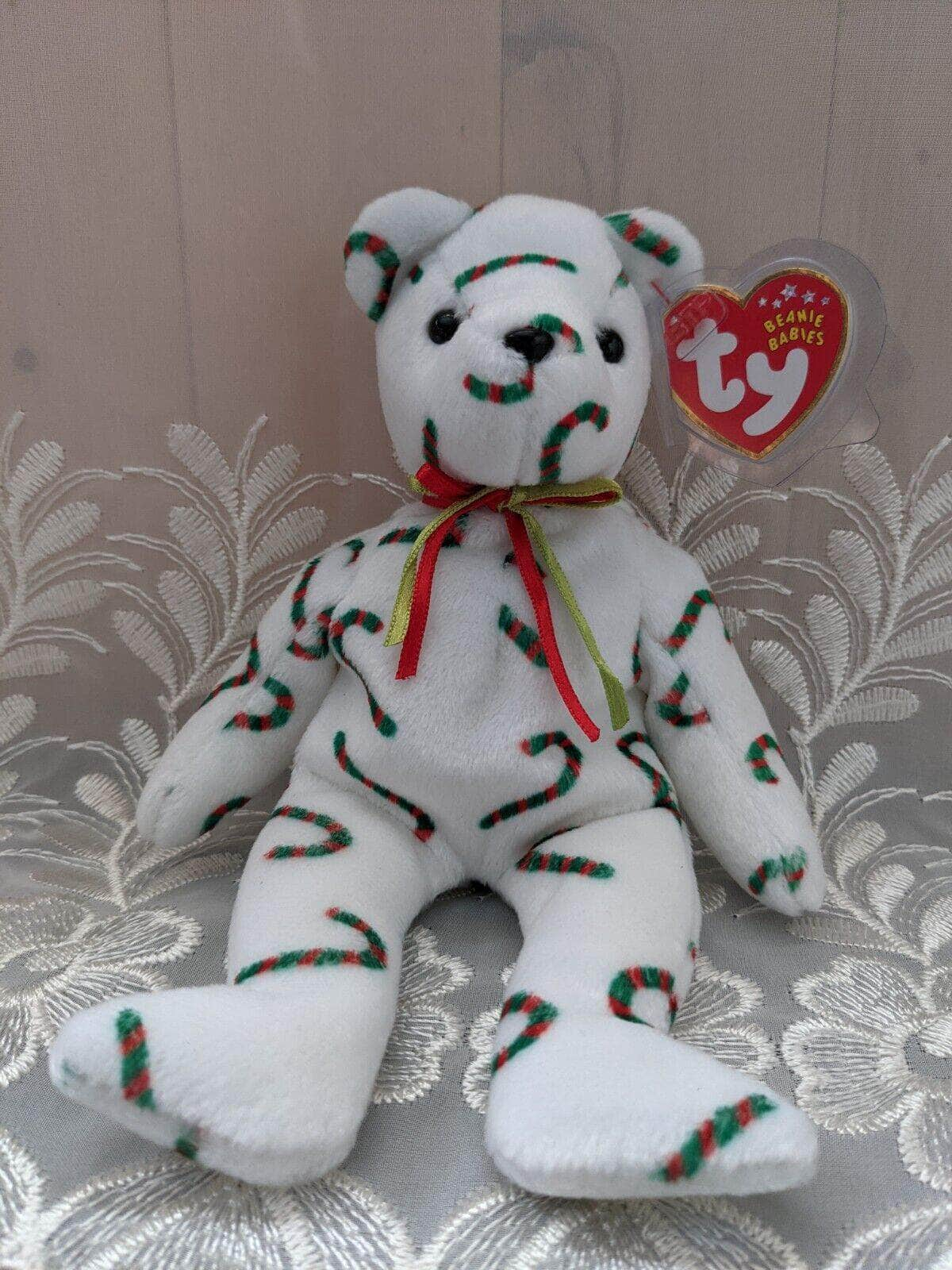 Ty Beanie Baby - CAND-e The Candy Cane Bear (8.5in) - Vintage Beanies Canada