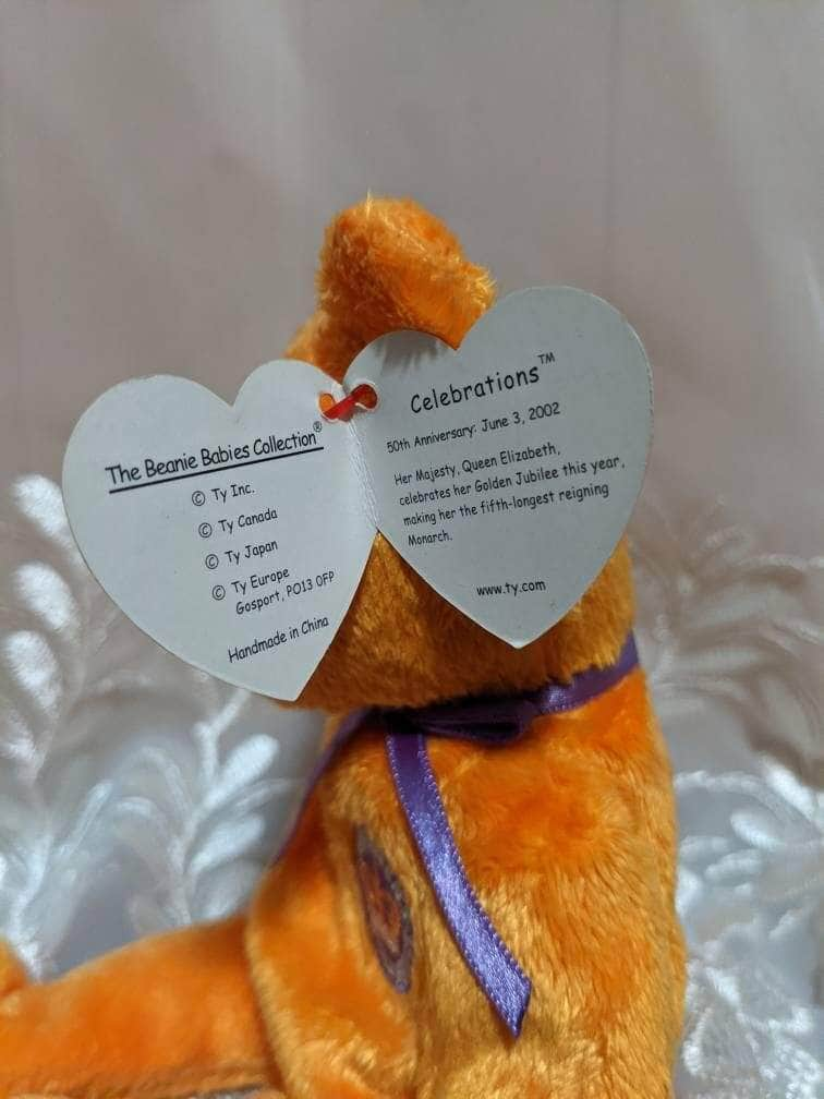 Ty Beanie Baby “CELEBRATIONS” Celebration of Queen's Golden Jubilee UK Exclusive (8.5in) - Vintage Beanies Canada