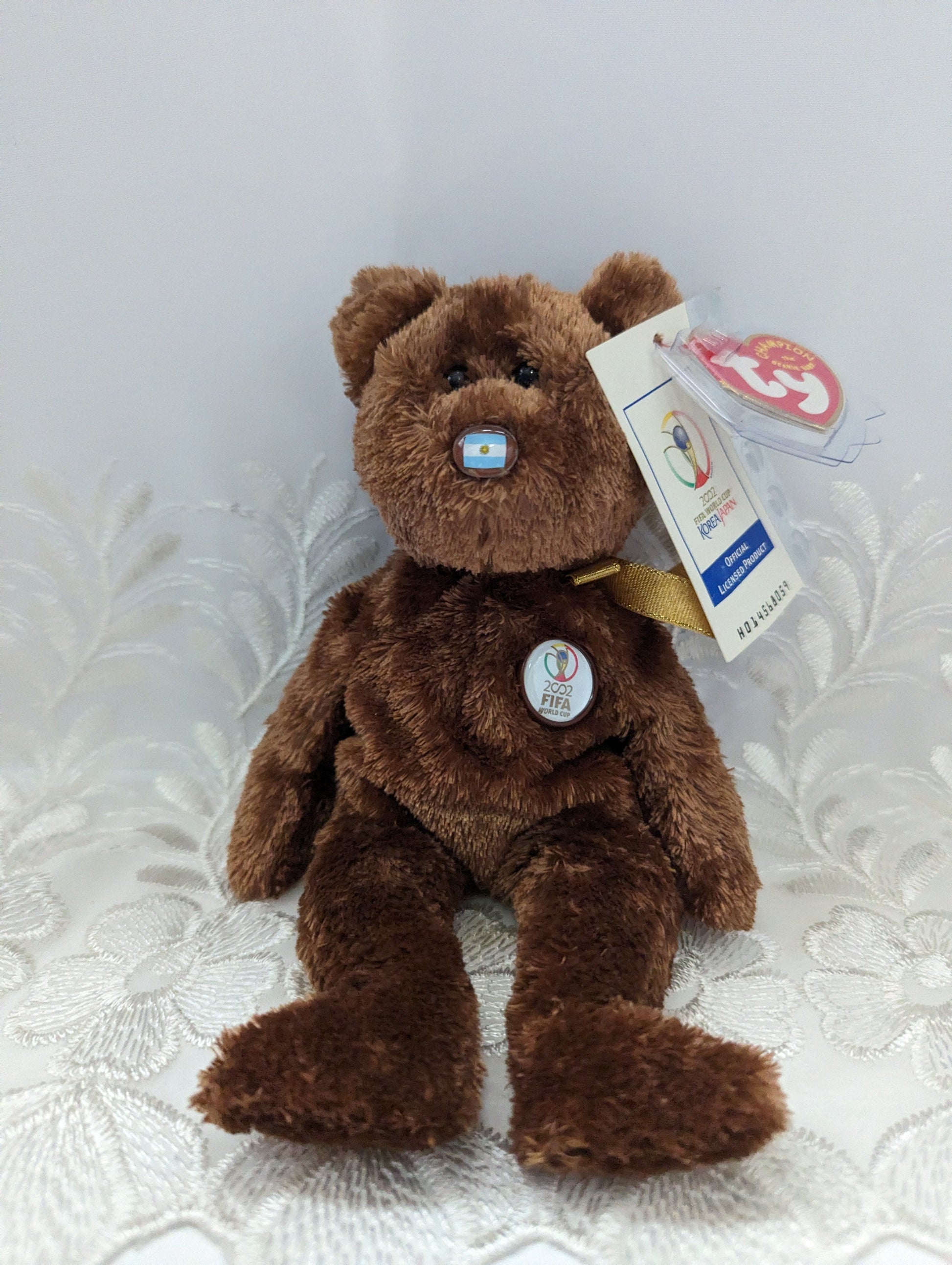 Ty Beanie Baby - Champion The Argentina FIFA Bear (8.5in) - Vintage Beanies Canada