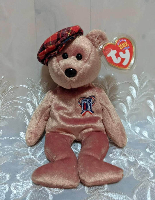 Ty Beanie Baby - ChariTee The Golf Bear (8.5in) - Vintage Beanies Canada