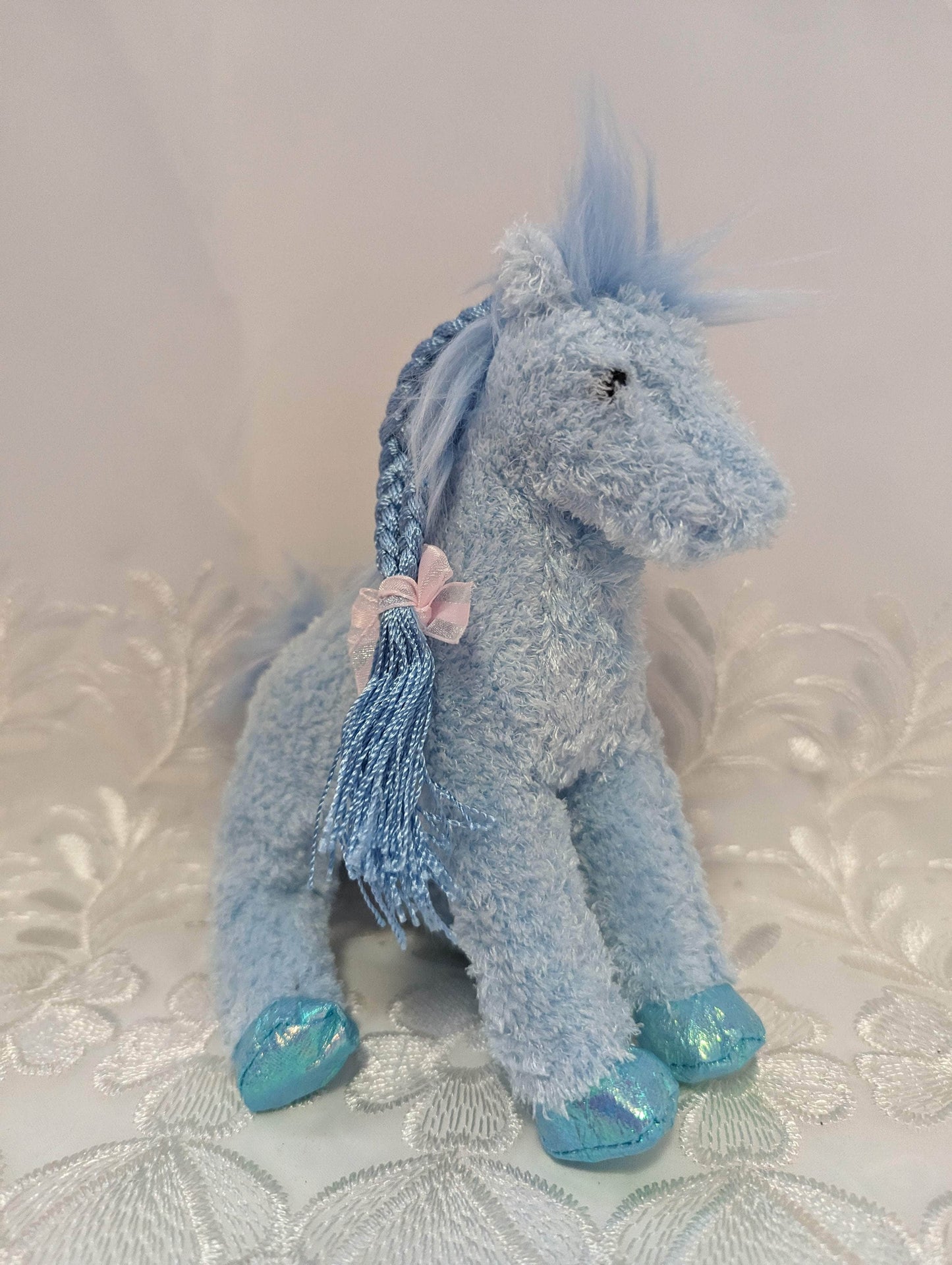 Ty Beanie Baby - Charming The Blue Horse (7in) - Vintage Beanies Canada