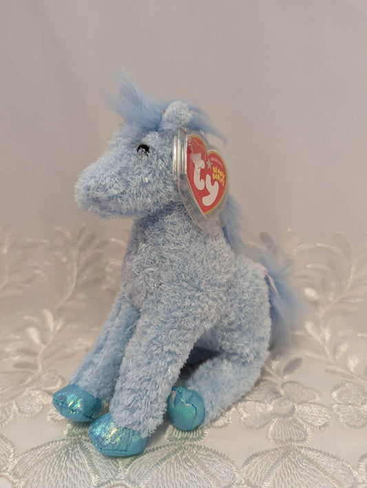 Ty Beanie Baby - Charming The Blue Horse (7in) - Vintage Beanies Canada