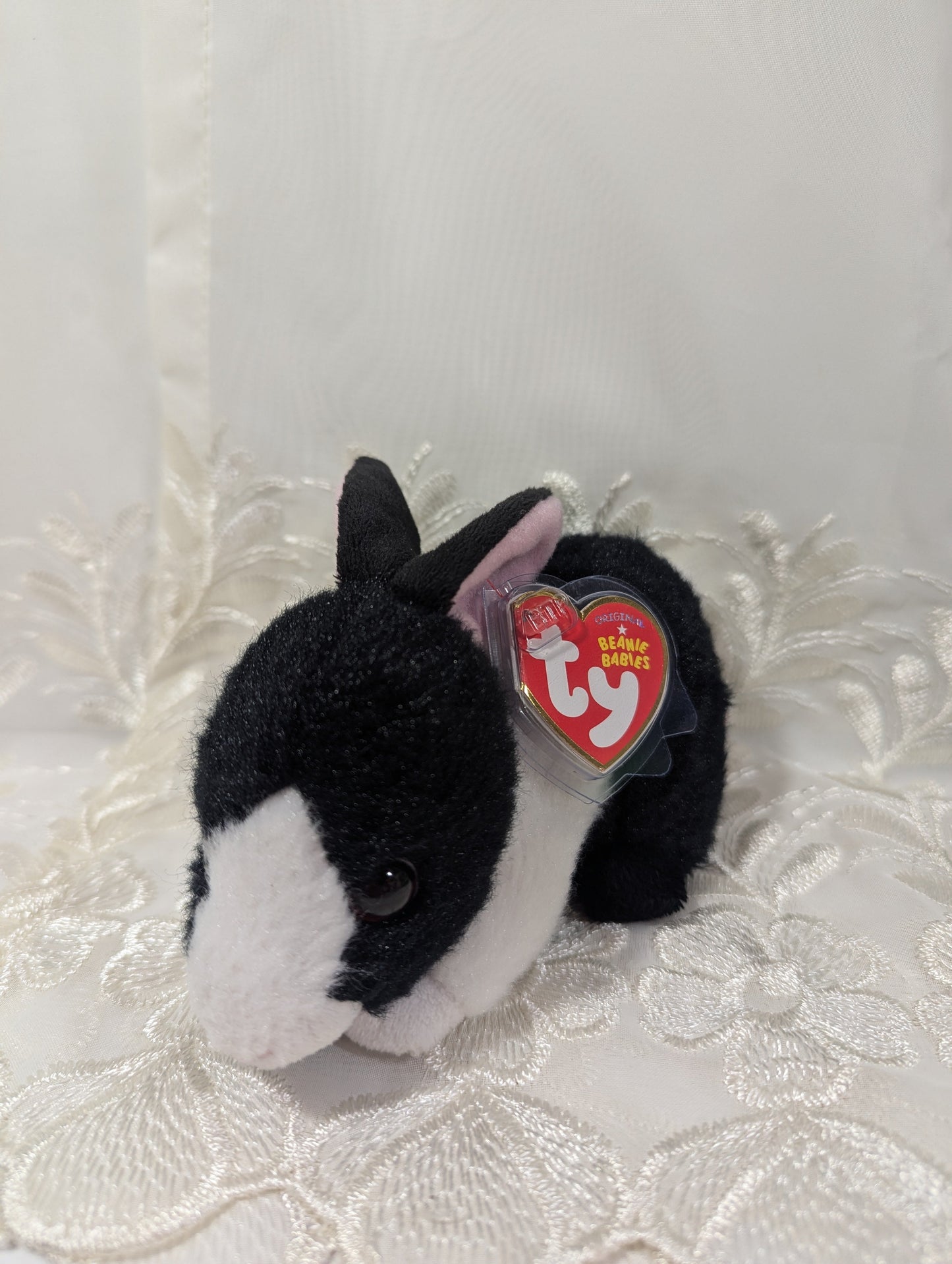 Ty Beanie Baby - Checkers The Black And White Bunny Rabbit (6in) - Vintage Beanies Canada