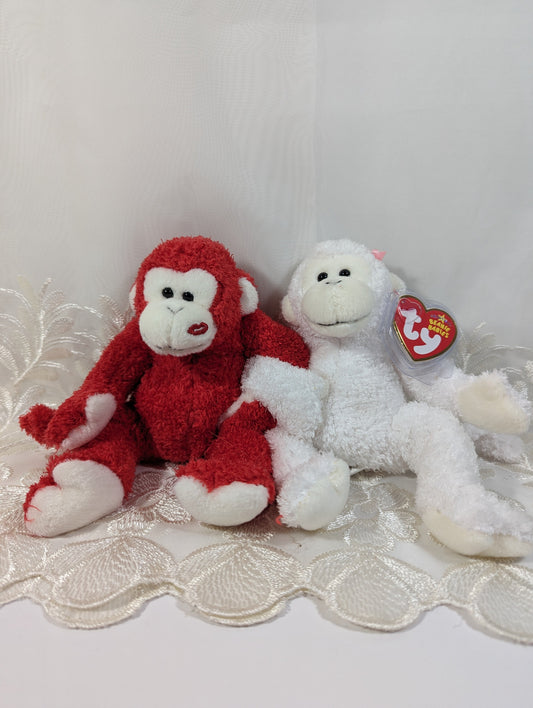 Ty Beanie Baby - Cheek To Cheek The Monkey Set (9in) - Vintage Beanies Canada