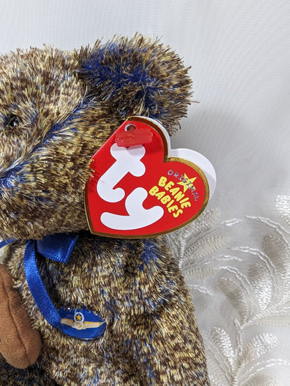 Ty Beanie Baby - Chocolate Chip the Midwest Airlines Bear *Rare* (8.5 in) - Vintage Beanies Canada