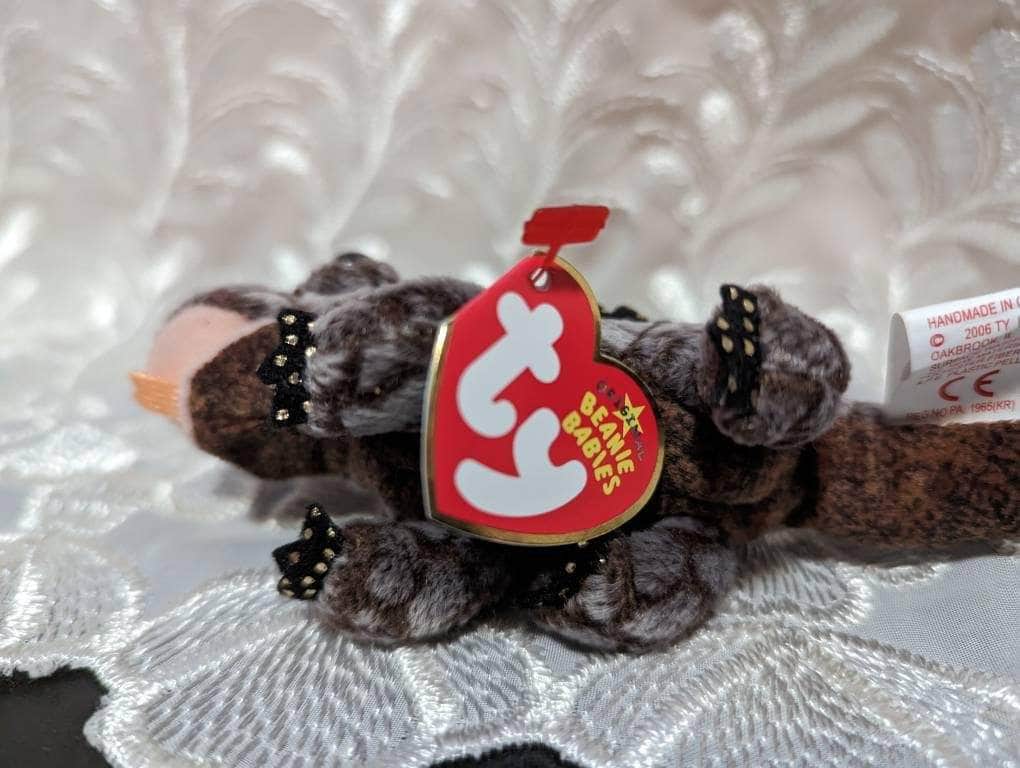 Ty Beanie Baby Clip - Bali The Komodo Dragon - Metal Keychain (4in) - Vintage Beanies Canada