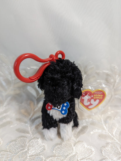 Ty Beanie Baby Clip - Bo The Portuguese Water Dog (4in) Red White Or Blue Plastic Clip Options - Vintage Beanies Canada