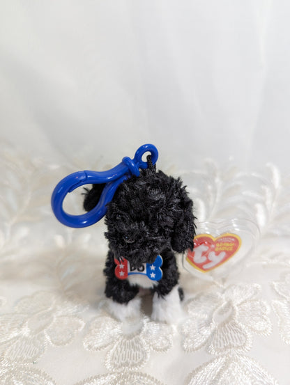 Ty Beanie Baby Clip - Bo The Portuguese Water Dog (4in) Red White Or Blue Plastic Clip Options - Vintage Beanies Canada