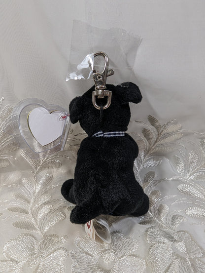 Ty Beanie Baby clip - Luke the Black Lab Dog (4in) Metal Keychain Clip - Vintage Beanies Canada