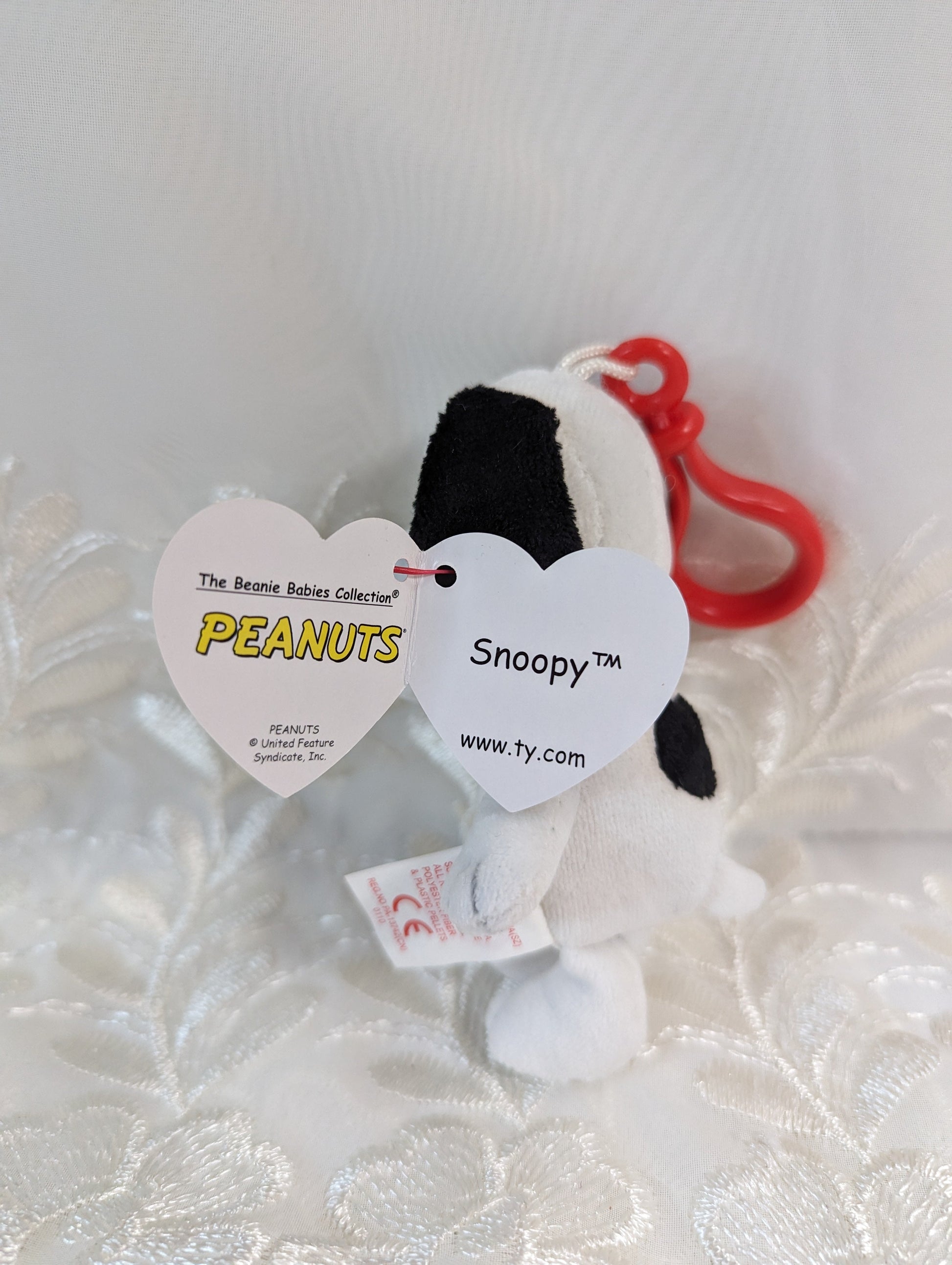 Ty Beanie Baby Clip - Snoopy The Dog from Peanuts (4.5in) - Vintage Beanies Canada