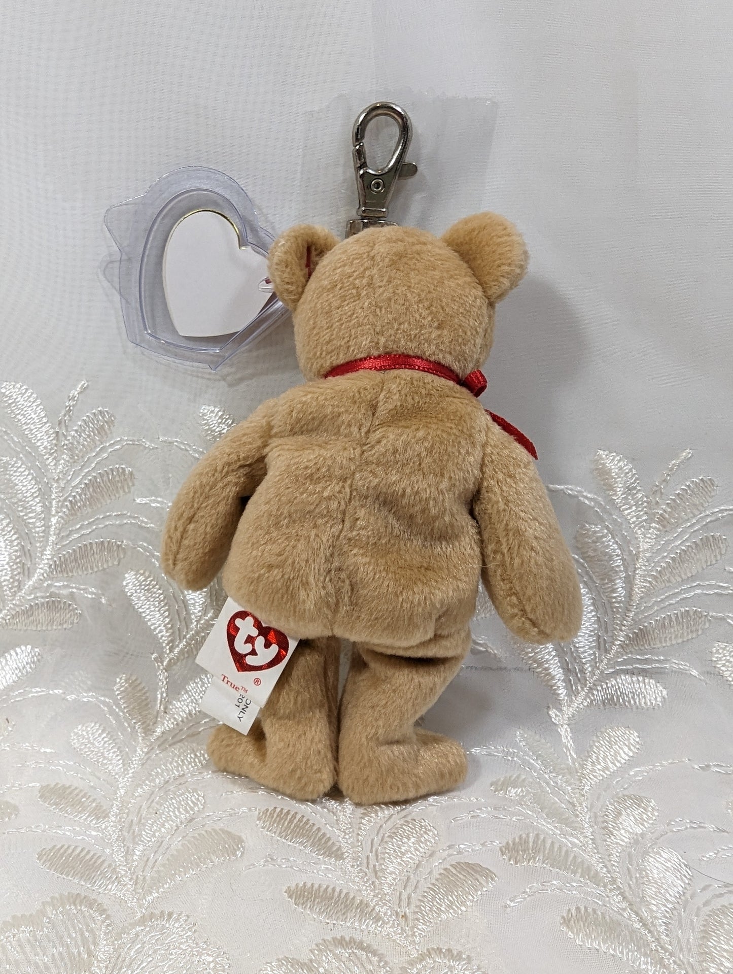 Ty Beanie Baby Clip - True The Canadian Bear (5in) Metal Keychain Clip - Vintage Beanies Canada