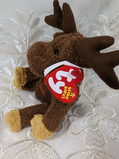 Ty Beanie Baby Clip - Villager The Canadian Moose (4.5in) Metal Keychain Clip - Vintage Beanies Canada