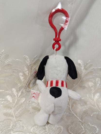 Ty Beanie Baby Clip - Winter Snoopy The Dog With Scarf (4.5in) - Vintage Beanies Canada