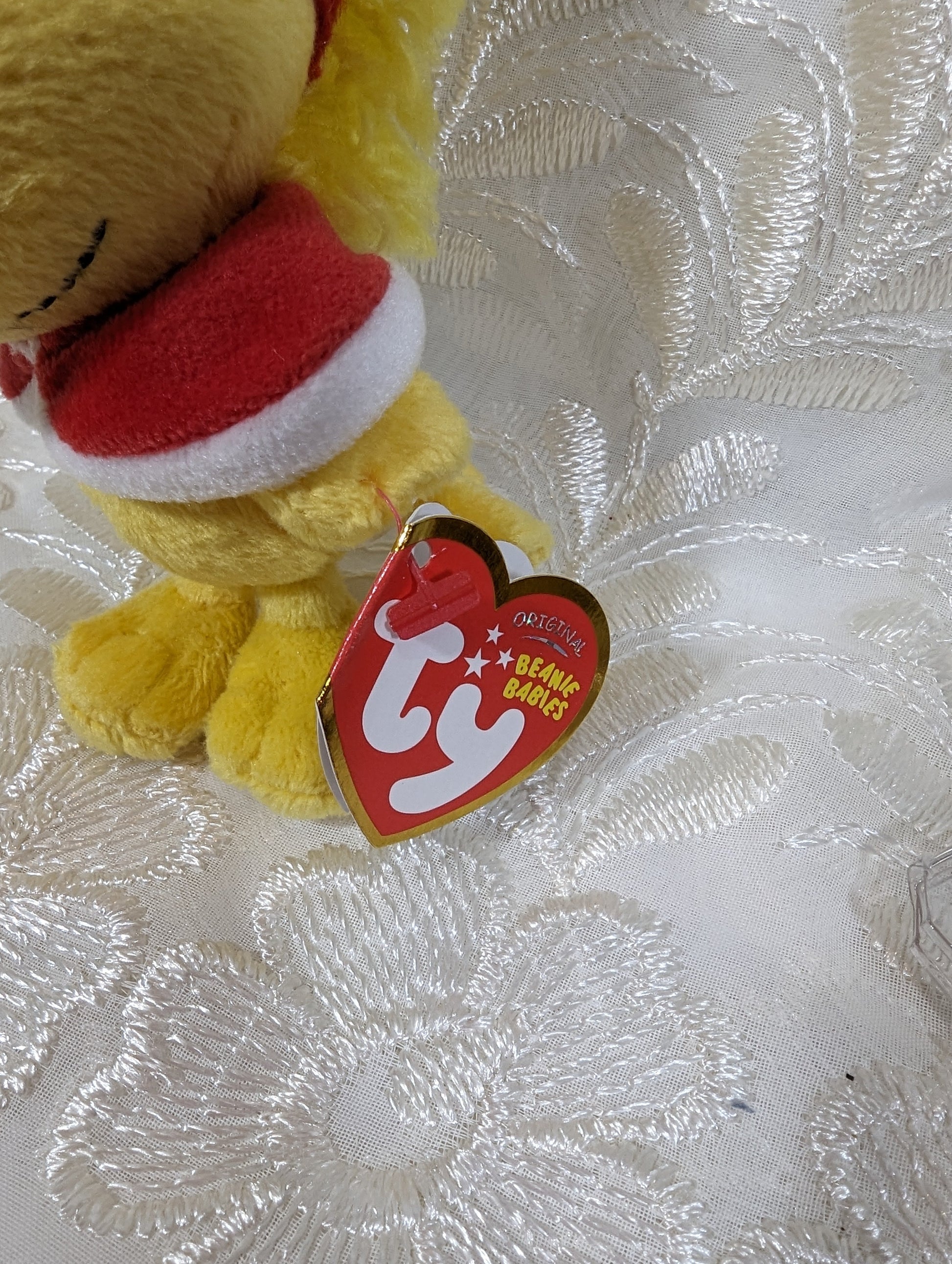 Ty Beanie Baby Clip - Winter Woodstock The Yellow Bird From Peanuts (4.5in) - Vintage Beanies Canada