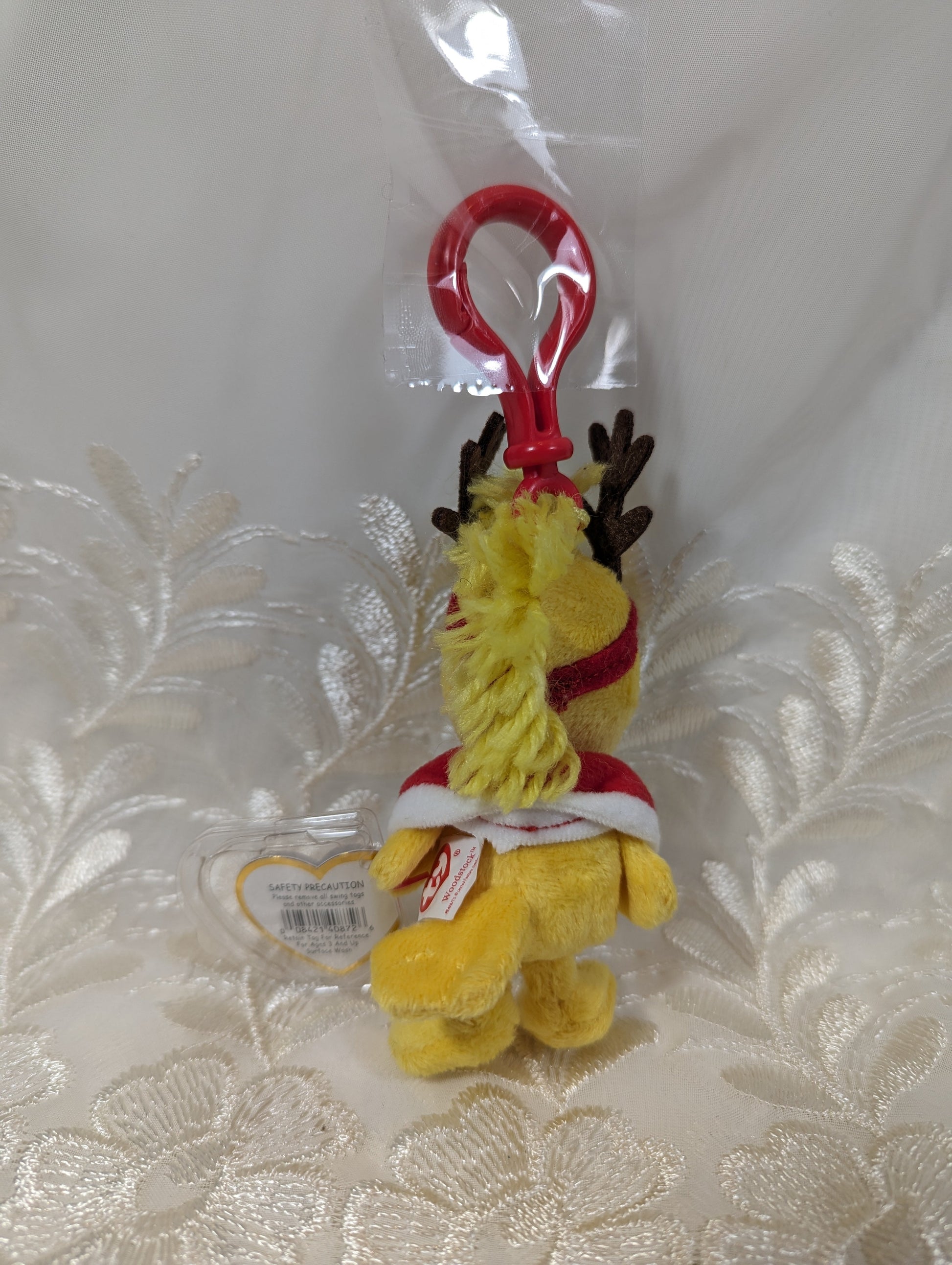 Ty Beanie Baby Clip - Winter Woodstock The Yellow Bird From Peanuts (4.5in) - Vintage Beanies Canada