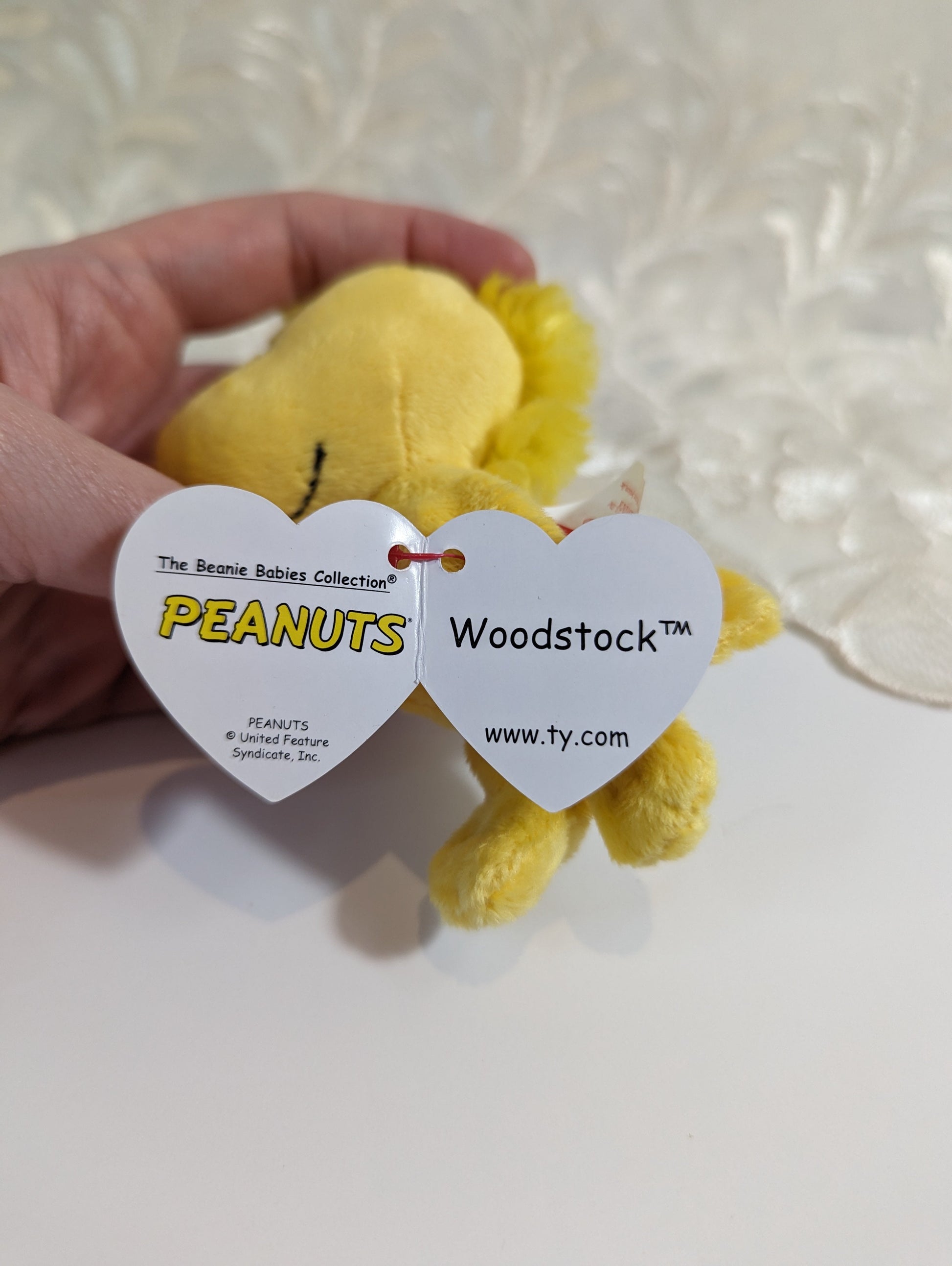 Ty Beanie Baby Clip - Woodstock the Bird From Peanuts (4in) Plastic Keychain - Vintage Beanies Canada