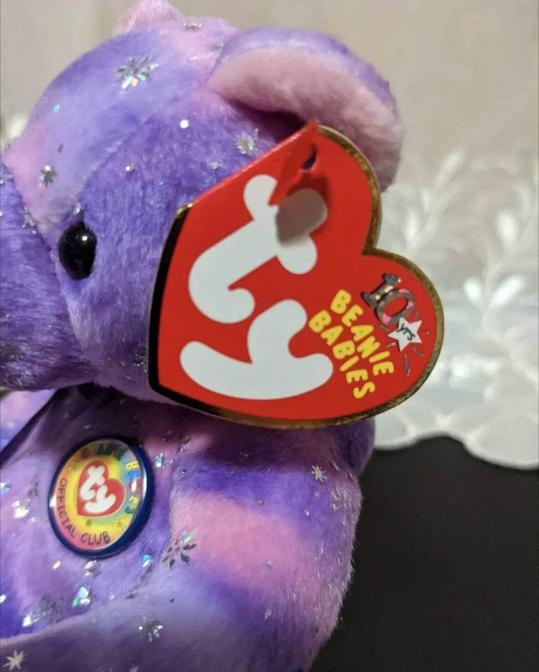 Ty Beanie Baby - Clubby VI The Purple Bear From 2003 - Beanie Baby Official Club (6in) - Vintage Beanies Canada