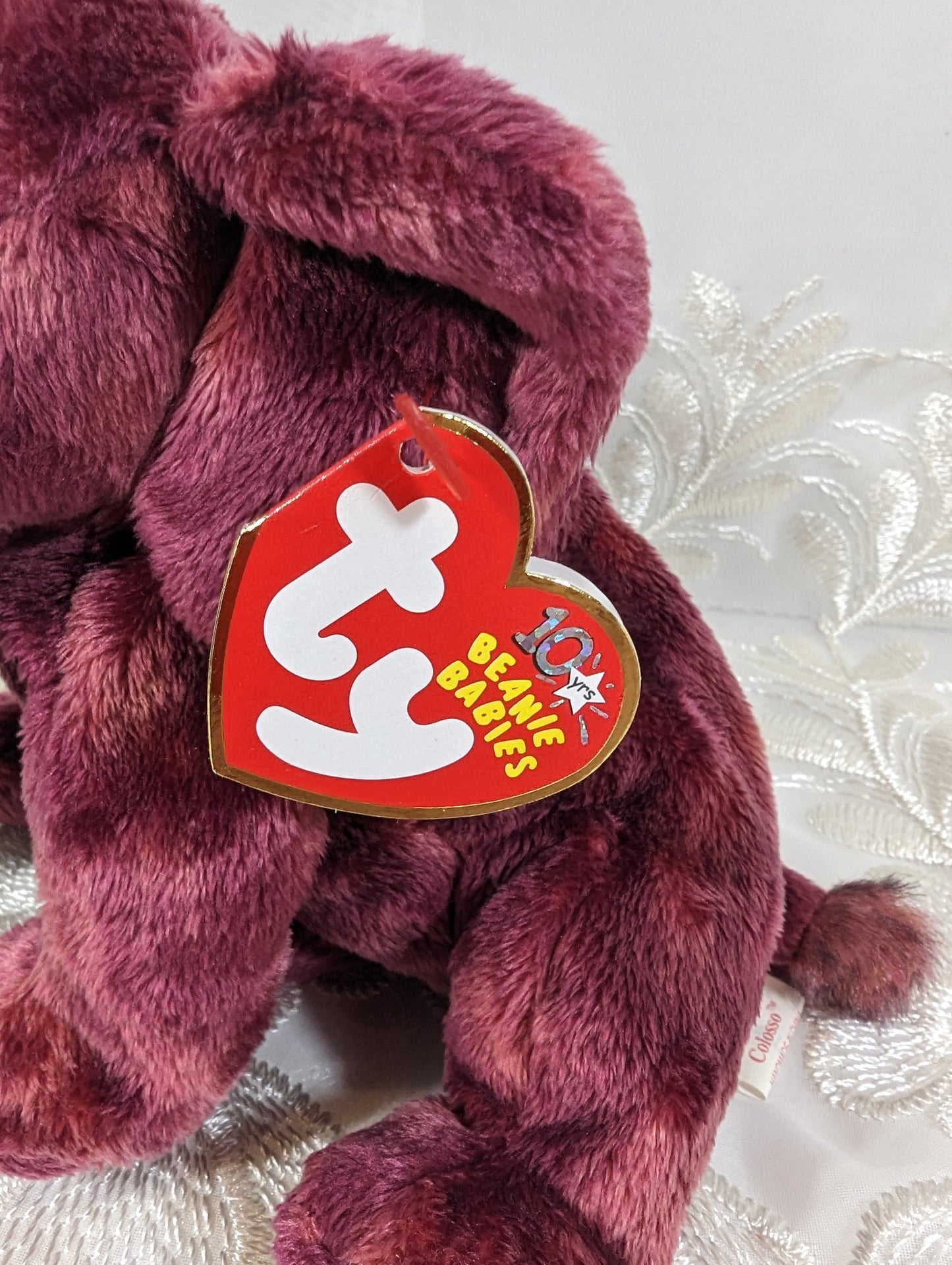 Ty Beanie Baby - Colosso the Red Mammoth (7.5in) - Vintage Beanies Canada