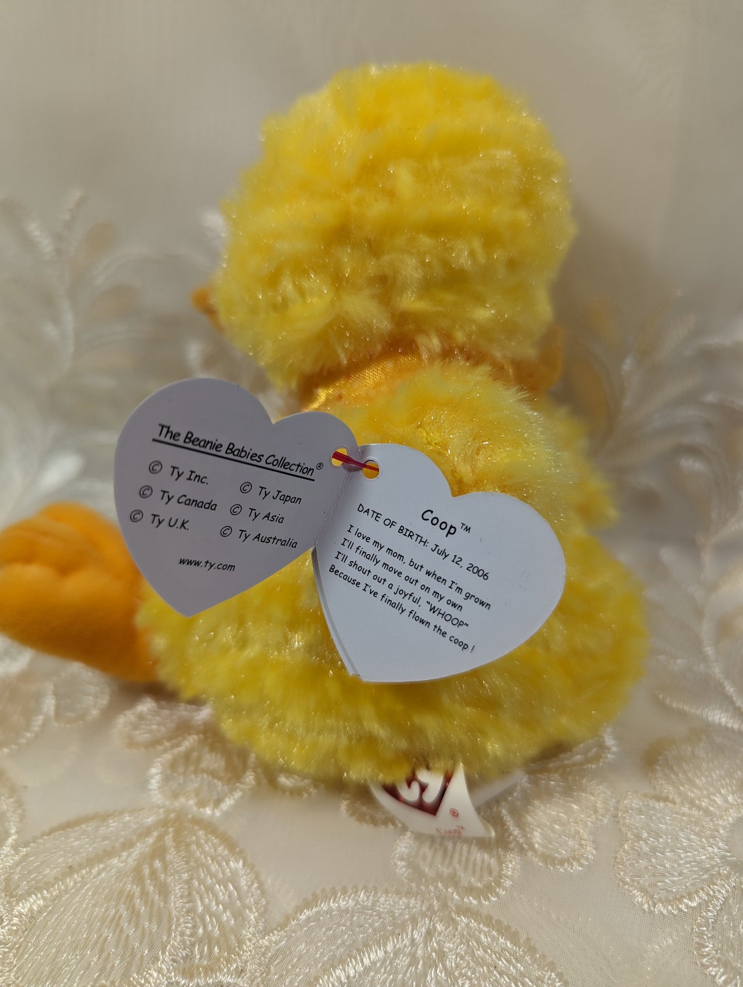 Ty Beanie Baby - Coop The Yellow Chick (6in) - Vintage Beanies Canada