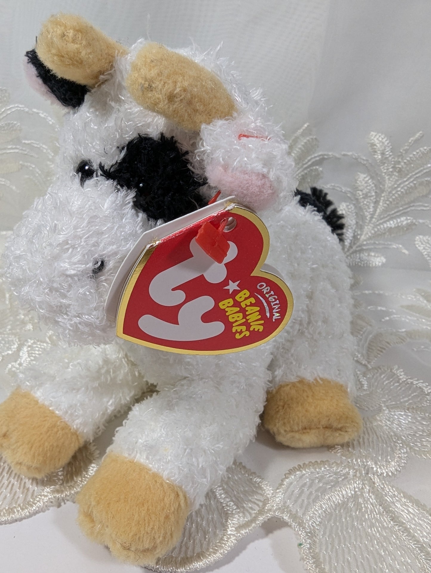 Ty Beanie Baby - Cornstalk The Cow (6in) - Vintage Beanies Canada